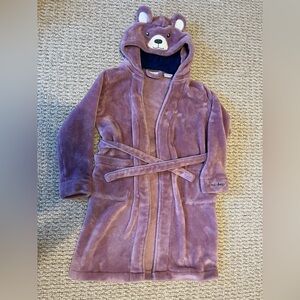 Llbean kids purple bear robe size 6x/7